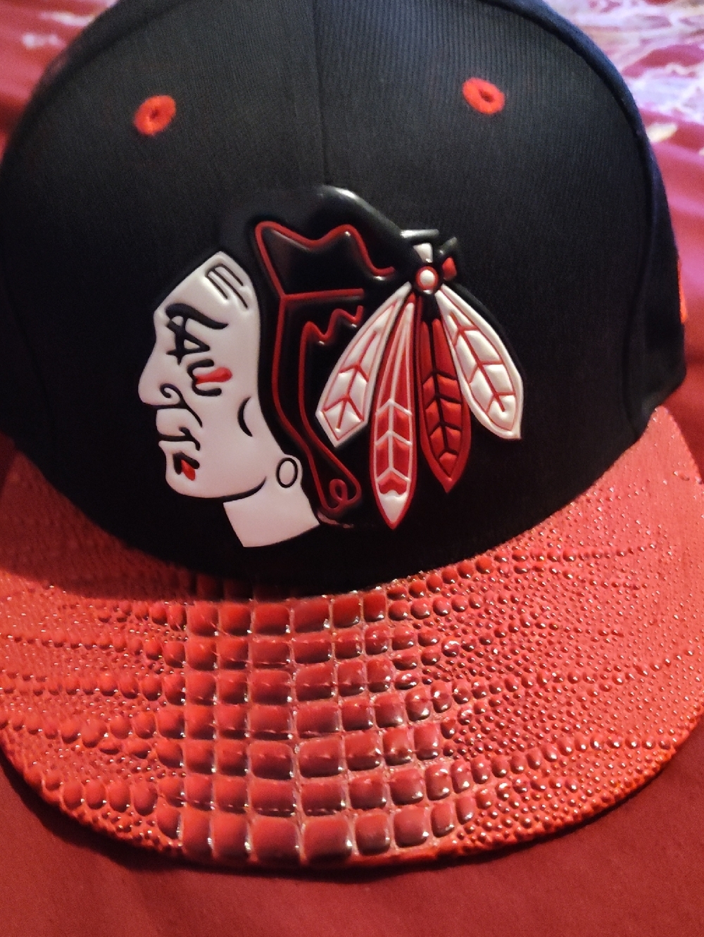 9FIFTY Black and Red Adjustable Strapback Cap